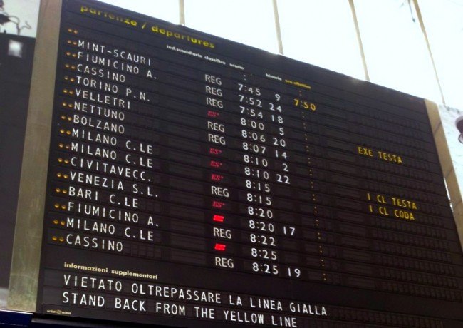 Roma Termini Departures