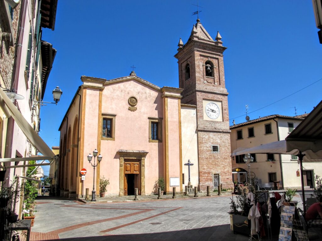 The main square, Piazza della Repubblica in Montaione, Tuscany