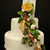 Vanilla Fondant Wedding Cake with Gumpaste Flower Bouquet 
